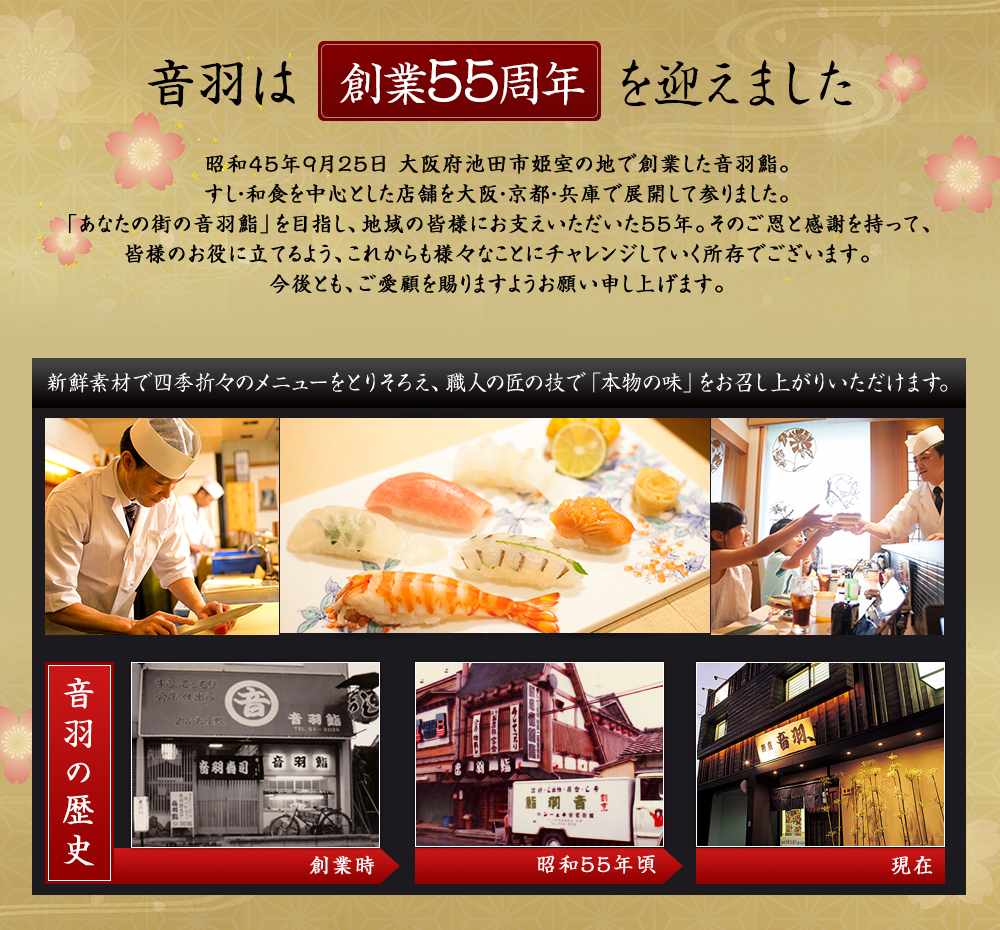 音羽は創業55周年を迎えました