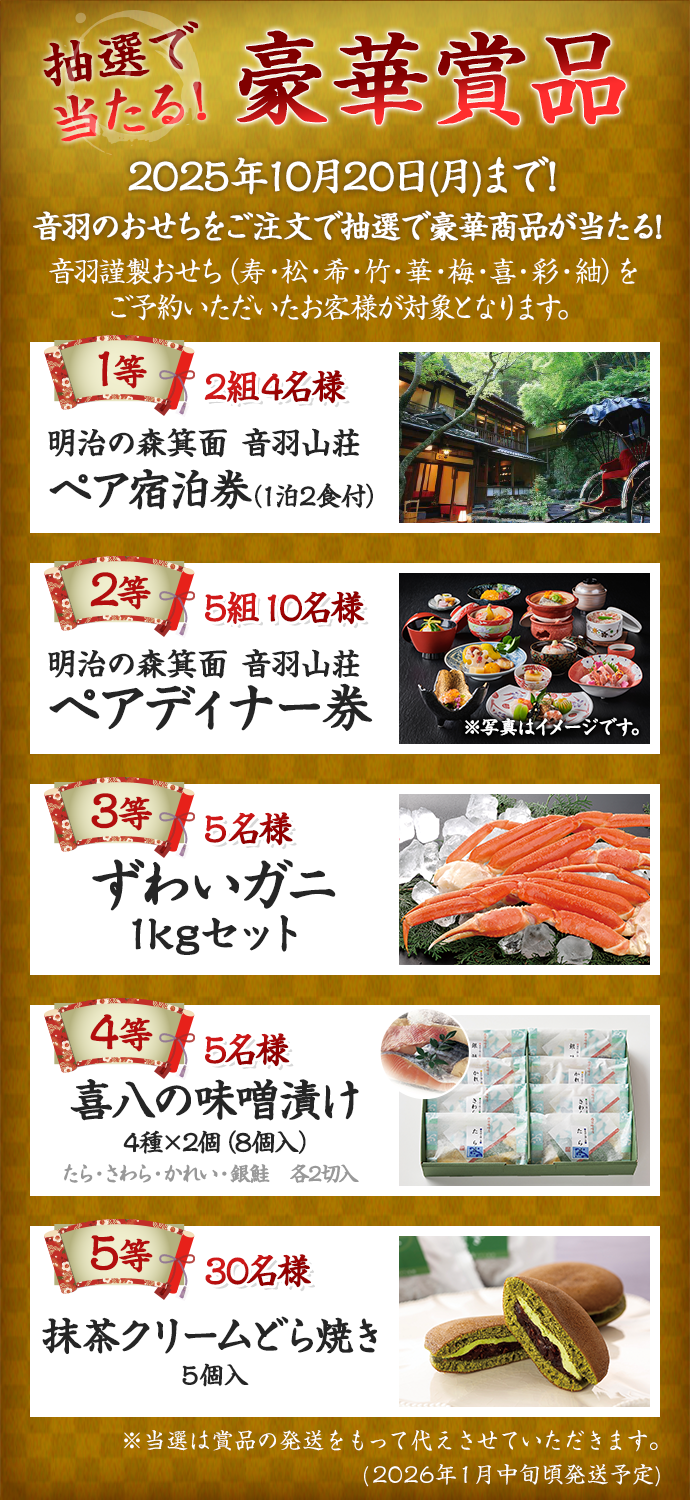 抽選で当たる! 豪華商品