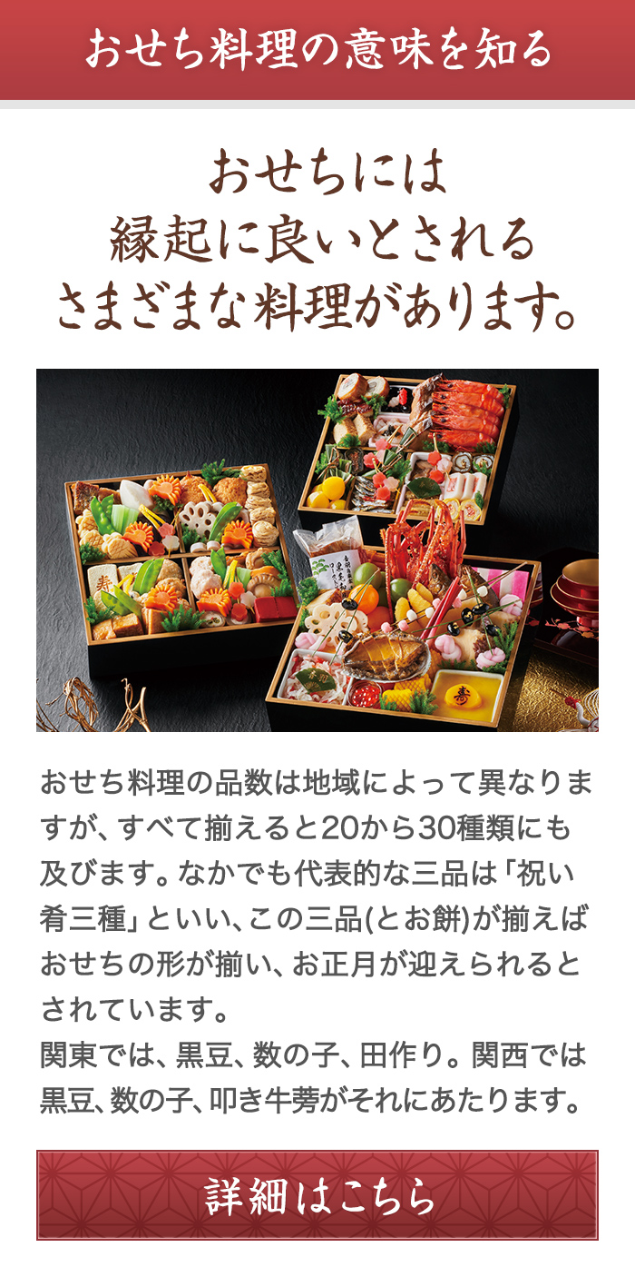 おせち料理の意味を知る 詳細はこちら
