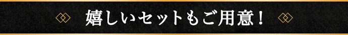 お得なセットもご用意!